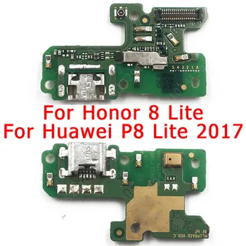 USB Original, Taxa de Bord pentru Huawei P8 Lite 2017 Port de Încărcare Pentru Onoarea 8 Lite PCB Conector Dock Flex Înlocuire Piese de Schimb