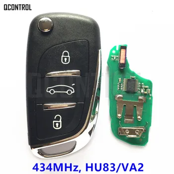 QCONTROL Actualizat de la Distanță Cheie Costum pentru Peugeot 208 2008 301 308 508 Auto Door Lock HU83 sau VA2 Lama cu ID-ul 46 Cip