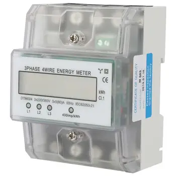 220/380V 5-80A Consumul de Energie Electric Digital Metru de Putere 3 Faze 4P KWh Meter cu LCD Digital Wattmeter