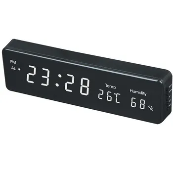 Digital Ceas de Perete Mare cu LED Calendar de Timp Temperatura Umiditate Display Birou Ceasuri de Masă Electronice a CONDUS Ceas de Perete Decor UE Plug