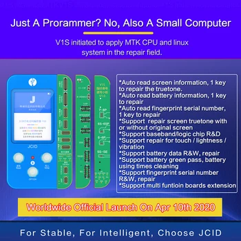JC V1S Dot Matrix Proiector Fata ID-ul Nu Funcționează Fix pentru iphone 7-11pro 12 Fotosensibil Original Culoare Baterie SN Programator