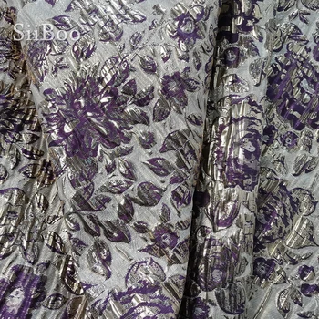 De lux 3D floral violet metalic de poziționare jacquard tesatura brocart pentru rochie strat de țesut telas tecidos stoffen fabrc SP5088