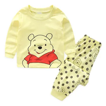 Copii Toamna Seturi de Îmbrăcăminte Copil Gir Haine de Bumbac Topuri +2 buc Pantaloni Lenjerie Winnie the Pooh Model de Costume de Haine pentru Copii