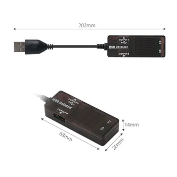 DIYFIX Nou USB Detector de Tensiune și Curent Tester Dual Porturi pentru Telefon Mobil Tableta Banca de Putere Încărcător Tester Metru