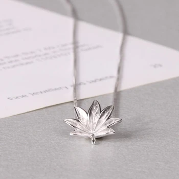 Coreea de Simplu de Arțar Frunze Proaspete Literare Argint 925 Clavicula Lanț de Temperament, de Personalitate la Modă Femei Colier SNE224