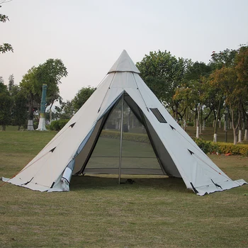 Piramida Cort Indian Adăpost Anti-Furtună în aer liber Camping Cort Cort Camp Cort cu Fum Gura Include Cort Interior