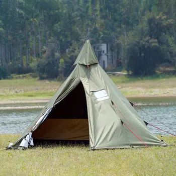 Piramida Cort Indian Adăpost Anti-Furtună în aer liber Camping Cort Cort Camp Cort cu Fum Gura Include Cort Interior