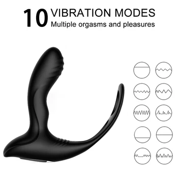 USB Reîncărcabilă Anal Plug Vibrator anal sex Masculin, Prostata pentru Masaj cu Inel de Control de la Distanță G-spot Vibrator Produse Sexuale