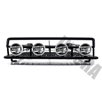 INJORA Metal bare transversale portbagaj cu LED Lumina de 1/10 RC Crawler D90 Axial SCX10 SCX10 II 90046