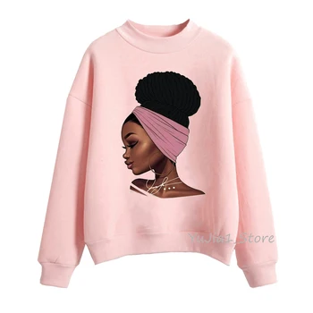 Melanina Poppin roz hoodies femei îmbrăcăminte fată Frumoasă negru imprimare tricou femei sudoare femme sudadera mujer 2019 topuri