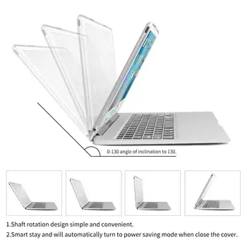 Pentru iPad Pro 12.9 Caz de Tastatură 2017 Ultra Slim de Aluminiu Hard Shell Smart Cover Pentru iPad de 12,9 Caz Keyboard Dropshipping
