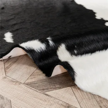 2020 nou alb negru Vaca faux zebra piele piele de vacă covor de Dimensiuni Mari Maro alb Imitație de Piele Naturala dungă Cowskin Mat