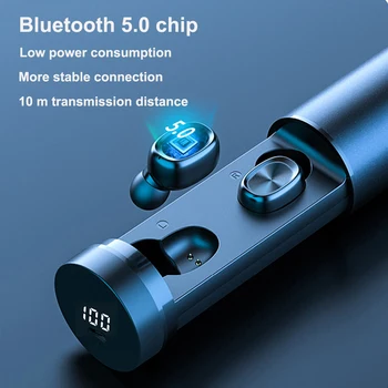 B9 TWS Bluetooth 5.0 Pavilioane Putere de Afișare Wireless Căști HIFI Sport Căști cu MICROFON Gaming Muzica Cască Pentru iOS&Android