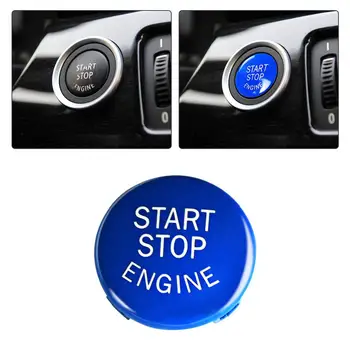 1 BUC Auto Start Stop Motor Comutator Buton Capac Decor Autocolante Albastru Pentru BMW E90 E91 E60 E83 E84 E71 E72
