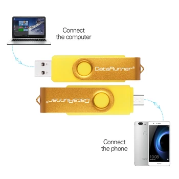 Noul Usb 3.0 DataRunner OTG flash drive USB Pen Drive 16GB 32GB 64GB, 128GB, 256GB Pendrive de Mare viteză USB 3.0 Flash Memory Stick