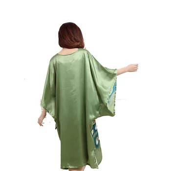 En-Gros De Femei Din China, Faux Halat De Mătase Rochie Vintage Imprimate Kimono Caftan De Baie Rochie De Noapte Pijamale Florale 030803