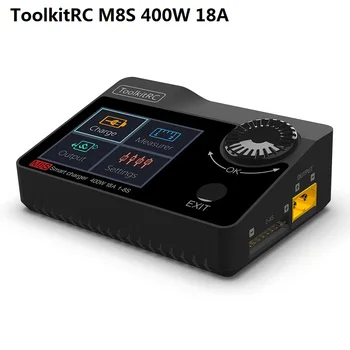 ToolkitRC M8S 400W 18A Ecran Color Balance Încărcător Descărcător pentru 1-8S Lipo LiHV Viața Leu NiMh Baterie Pb