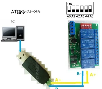 4CH 12V Modbus RTU PC UART RS485 Consiliului Releu pentru PLC Lampa LED de Control al Camerei PTZ control de la Distanță comutator