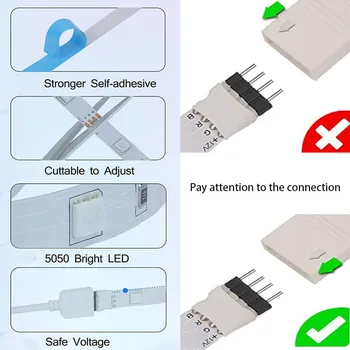5M 10M LED 5050 RGB Benzi de Lumină APP R de la Distanță de Control Wifi Schimbare de Culoare pentru Vacanță Dress Up Dormitor