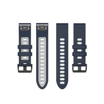 26 22 20 mm de Silicon Watchband pentru Garmin Fenix 6X 6 6S PRO Curea de Ceas Două Culoare de Eliberare Rapidă Trupa Încheietura mâinii pentru Precursor 935 945