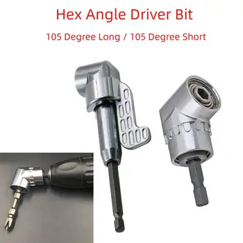 1/4 Hex Magnetic Unghiul Set De Șurubelniță 105 Titular Grad Adaptor Reglabil De Biți Duze Cu Unghi Șurubul Driver Instrument De Unghi Driver