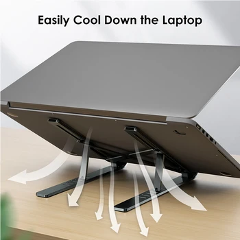 Lovebay Laptop Stand Titular pentru MacBook Air Pro Notebook Pliabil din Aliaj de Aluminiu Laptop Stand Suport Suport pentru Notebook PC