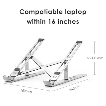 Lovebay Laptop Stand Titular pentru MacBook Air Pro Notebook Pliabil din Aliaj de Aluminiu Laptop Stand Suport Suport pentru Notebook PC