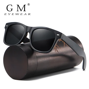 GM Polarizat ochelari de Soare din Lemn Natural ochelari de Soare Cadru de Bambus Negru ochelari de soare Barbati /Eomen de Epocă de Lux ochelari de Soare UV400