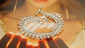 Boemia, Argint 925 Link-ul Lanț Brățară Bărbați/femei Bijuterii accesorii 13mm 19cm Lanț Brățară Petrecere de Aniversare Cadou