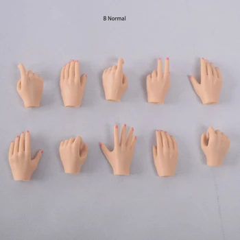 6Colors 5 perechi/Set mâini model 1/6 scară soldat de sex feminin includerea corpului înlocuibil tipul de mână pentru 12in Ph JIAOUL organism model de jucărie