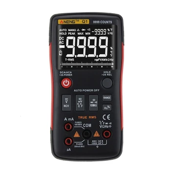 16 în 1 T1 True-RMS Multimetru Digital Automată/Manuală Variind Butonul 9999 Contează Analog Bar Grafic Tester