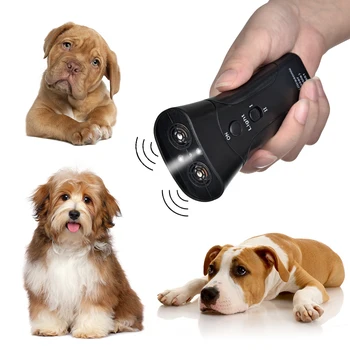 Ultrasonic Dog Chaser Atac Agresiv Dog Repeller Anti Coaja Electronice, Animale de companie Formatori Lanterna LED-uri de Câine de Formare Instrumente