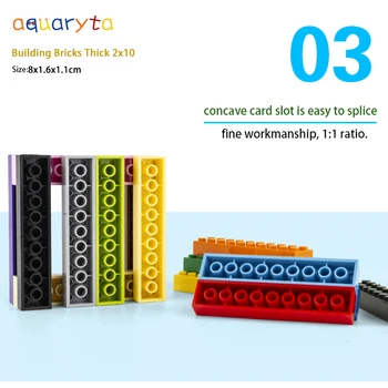 Aquaryta 18pcs Gros 2x10 Bloc 3006 Pixel blocuri DIY pentru Logo-ul Jucărie de Învățământ Multicolor Cadou pentru Copii