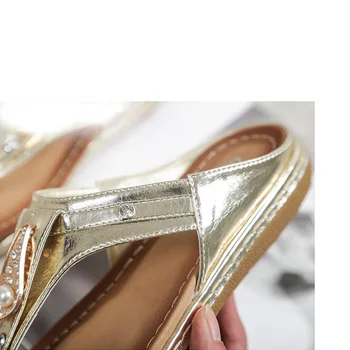 YAERNIWomen Casual Cristal Plat Pantofi de Vara Non-alunecare de Flip-Flops, Papuci Doamnelor Plajă în aer liber SandalsFemale Nou Design Papuci