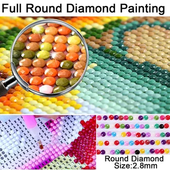 DIY 5D Diamant Tablou Cascada cruciulițe Rundă Completă de Foraj Mozaic Peisaj Diamant Broderie Arta de Perete Decor Acasă Cadou