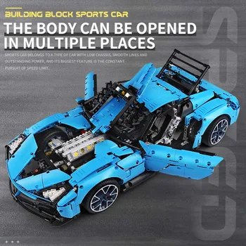 MOC Tehnice Noi Chevrolet Corvette Grand Sport Il Toro Azzurro se Potrivesc 31189 Model Blocuri Caramizi Jucarii Cadou