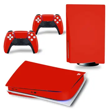 Culoarea albă pentru PS5 Disc Edition Piele Autocolant Decal Acoperire pentru PlayStation 5 Console si 2 Controlere PS5 disk Piele Autocolant