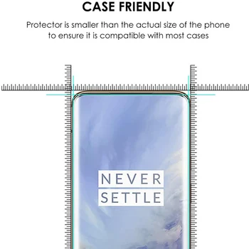 3 Piese Protector din Sticla Temperata Pentru OnePlus 7 Pro Akcoo Ecran Complet pentru OnePlus 7T Pro Caz prietenos Amprente deblocare