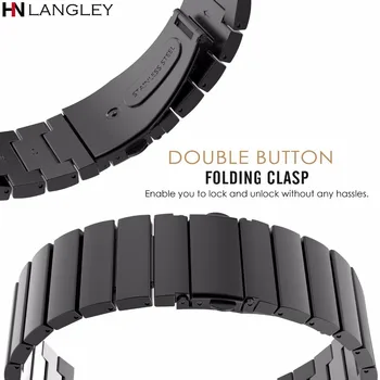 Din Oțel inoxidabil Ceas Trupa pentru Samsung Galaxy S3 Watch3 41mm 45mm Înlocuire Ceas Inteligent Link Brățară Curea 18/20/22/24mm