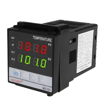 Un Pachet de 2 BUC Fahrenheit Scurt Coajă de Intrare PT100 K Termocuplul Digital PID Controler de Temperatura RSS Ieșire Releu