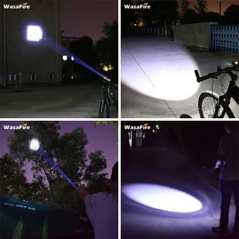 Zoomable Biciclete Lumina de 2000 de Lumeni USB Reîncărcabilă Biciclete Lumina Focusable lanterna LED-uri Lanterna Built-in Baterie 3 Moduri Lampa Flash