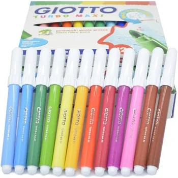 Estuche 24 rotuladores Giotto Turbo Maxi de punta gruesa Multicolor