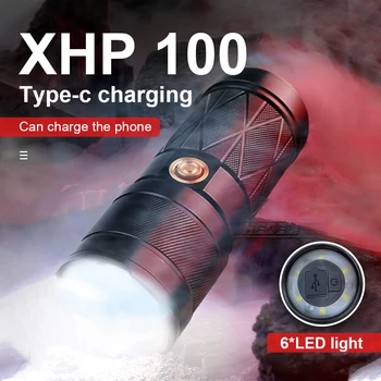 380000LM xhp100 lanterna led-uri lanterna puternic Reîncărcabilă USB lanternă tactică xhp90 de Mare putere lanterne xhp70 xhp50 lampa