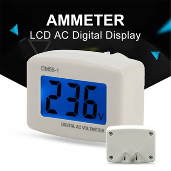 110/220V AC Panou Contor lumina de Fundal LCD Digital de Tensiune Metru Tester Voltmetru Comutator UE/SUA Plug Volt Putere Monitor