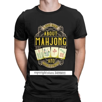 Bărbați Pasă Doar de Mahjong Tricouri Cultura Chineză Și de Divertisment, Jocuri Haine de Bumbac Amuzant Tricouri Imprimate, Tricouri