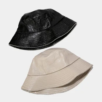2020 de Moda din Piele PU Găleată Pălărie pentru Femeile Om de Sport în aer liber Hip Hop Capac de Pescuit Soare Pălărie Panama Pentru cele mai Noi Pălării