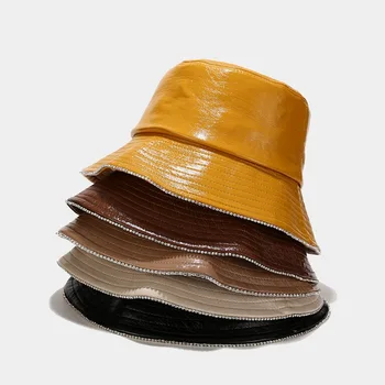 2020 de Moda din Piele PU Găleată Pălărie pentru Femeile Om de Sport în aer liber Hip Hop Capac de Pescuit Soare Pălărie Panama Pentru cele mai Noi Pălării
