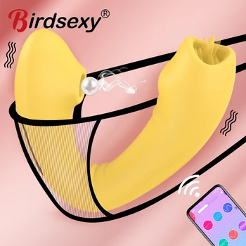 APP Vibratoare Jucarii Sexuale pentru Femei Pentru Orgasm Stimulator Vibrator Anal Plug Limba Clitoris Lins Vibratdor Pentru Adult Mastubrator Sex-Shop