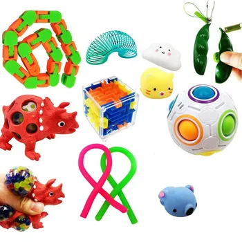 Senzoriale Frământa Jucărie Set de Relief de Stres Stoarce Jucării Autism Anxietate de Stres de Relief Pop Bule Frământa Jucarii Cadou pentru Copii, pentru Adulți