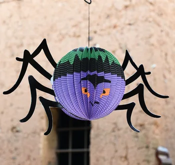 Lanterne Papier Felinar De Halloween Acasă Decorare Accesorii Elemente De Recuzită Lampion Petrecere Fagure De Miere Bat Felinare De Hârtie Fantomă Decoratiuni